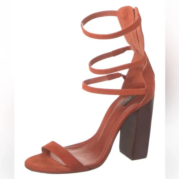 Schutz Orange Block Espandrille Heel Brazil - Picture 2 of 7